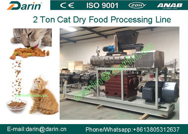 2 톤 큰 Capcity 애완 동물 먹이 압출기 장비, 고양이/물고기는 압출기 기계를 먹입니다