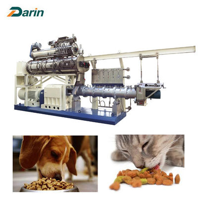 개 간식을 위한 PLC 제어 5 톤 150 킬로그램 / Hr 애완동물사료 압출기 기계