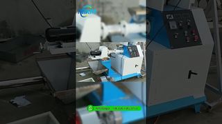 우리 공장에서 40-150 kg/h 건식 개 사료 펠렛 압출기 라인 테스트