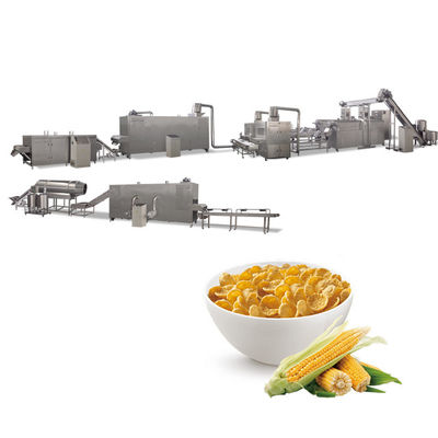 Kellogg 아침 시리얼 콘플레이크 공정 라인 Stailess 강철 시멘스 모터 PLC