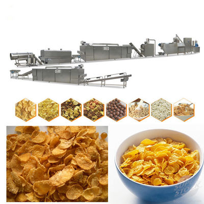 Kellogg 아침 시리얼 콘플레이크 공정 라인 Stailess 강철 시멘스 모터 PLC