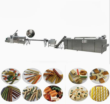 자동 트위스트 트리트 치과 돌봄 애완 동물 개 식품 제조 장비 145kw