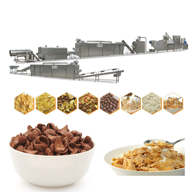 Kellogg 아침 시리얼 콘플레이크 공정 라인 Stailess 강철 시멘스 모터 PLC