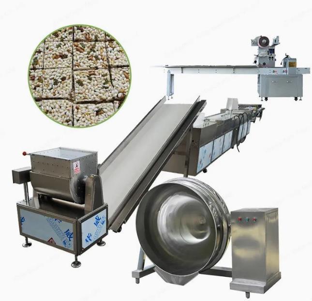 SUS304 건강한 간식 땅콩 바 제조 기계 둥근 원통 사각형 모양